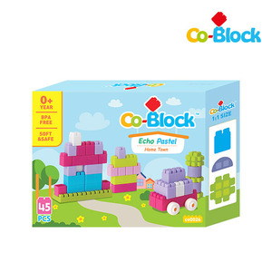 [Co-Block]에코파스텔코블록홈타운45pcs(0080)